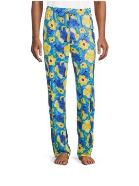 Sesame Street Blue and Yellow Floral Sleep Pants